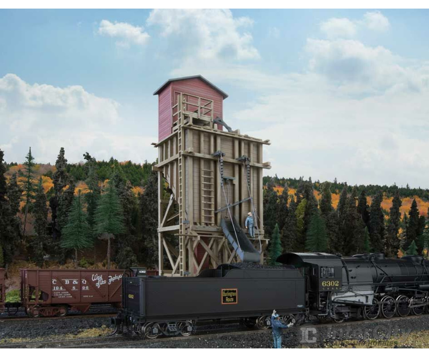 Walthers Cornerstone Ho 4202 Small Wood Coaling Station -- Kit - 3 X 5-5/8 7-13/16 7.8 14.1 19.7Cm