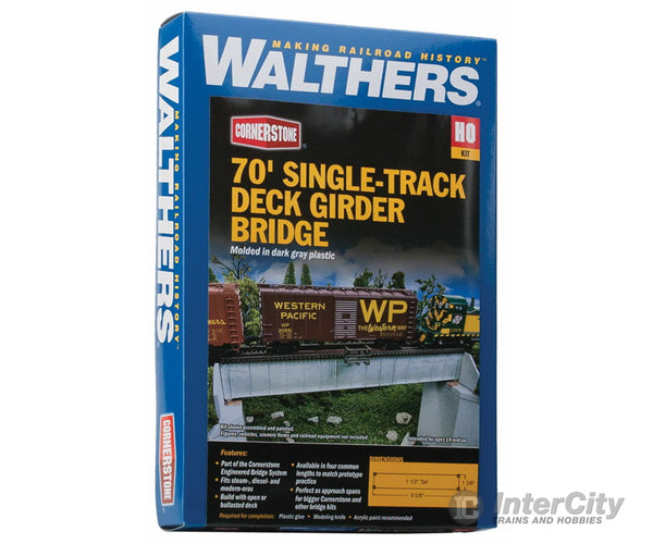 Walthers Cornerstone Ho 4505 30 Single-Track Railroad Deck Girder Bridge -- Standard Level Kit