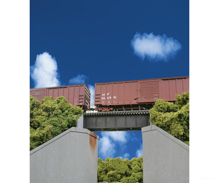 Walthers Cornerstone Ho 4509 30 Single Track Railroad Deck Girder Bridge -- Low Level Kit - 4-1/8 X