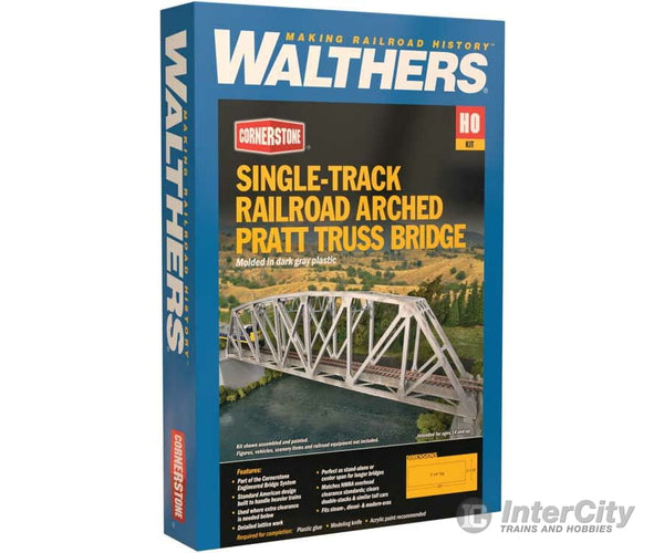 Walthers Cornerstone Ho 4521 Arched Pratt Truss Railroad Bridge -- Single-Track - Kit 23 X 3-1/16
