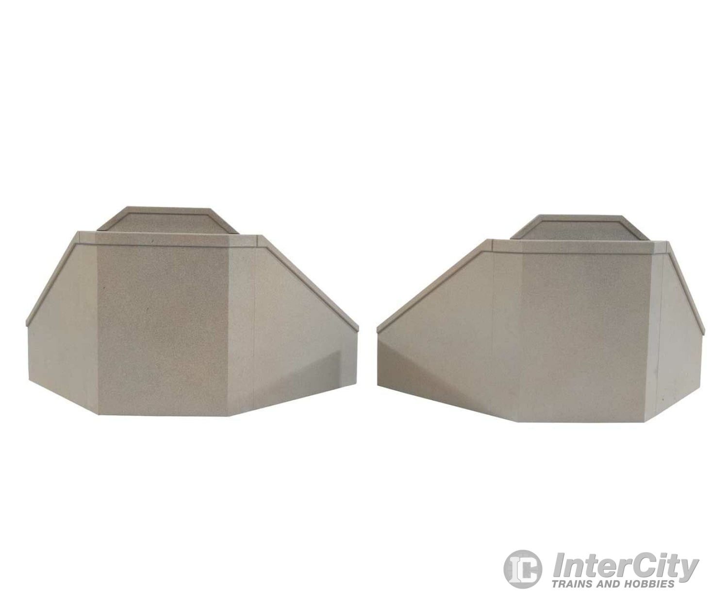 Walthers Cornerstone Ho 4553 Double-Track Railroad Bridge Concrete Abutment Pkg(2) -- Kit - 11-1/4 X