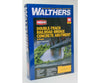 Walthers Cornerstone Ho 4553 Double-Track Railroad Bridge Concrete Abutment Pkg(2) -- Kit - 11-1/4 X