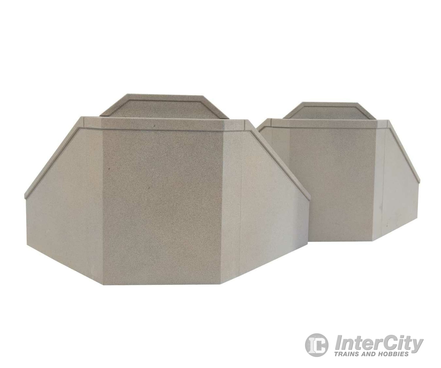 Walthers Cornerstone Ho 4553 Double-Track Railroad Bridge Concrete Abutment Pkg(2) -- Kit - 11-1/4 X