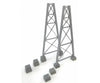 Walthers Cornerstone Ho 4555 Steel Railroad Bridge Tower Bent 2-Pack -- Kit Tunnels & Bridges