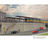 Walthers Cornerstone Ho 4563 Elevated Commuter Station -- Kit - 20-1/2 X 6-7/8 4-11/16 52 17.4
