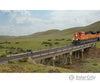 Walthers Cornerstone Ho 4591 Modern Short-Span Concrete Railroad Bridge -- Kit - 17-7/8 X 2-13/16