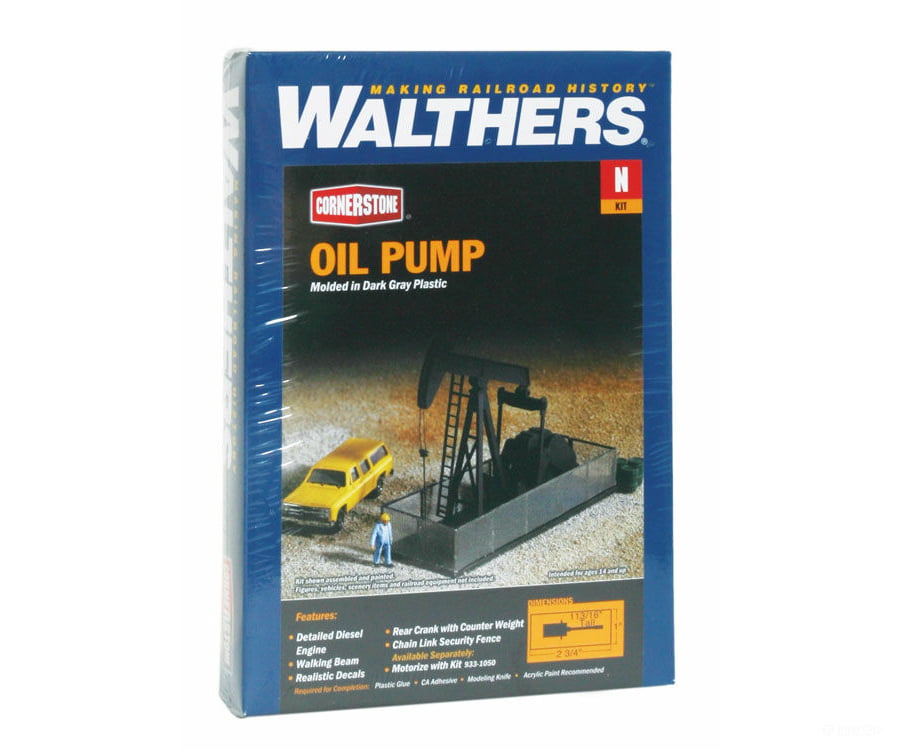 Walthers Cornerstone N 3248 Walking Beam-Horse Head Oil Pump -- Kit - 2-3/4 X 1 1-13/16 6.8 2.5