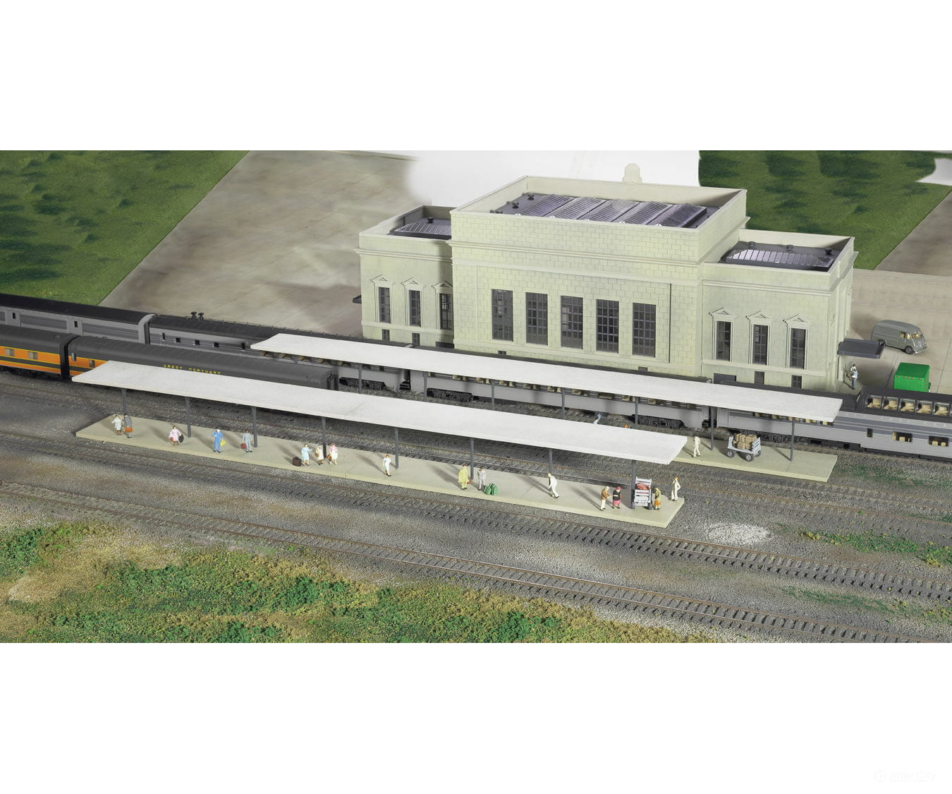 Walthers Cornerstone N 3258 Butterfly-Style Station Platform Shelter -- Kit Pkg(8) Structures