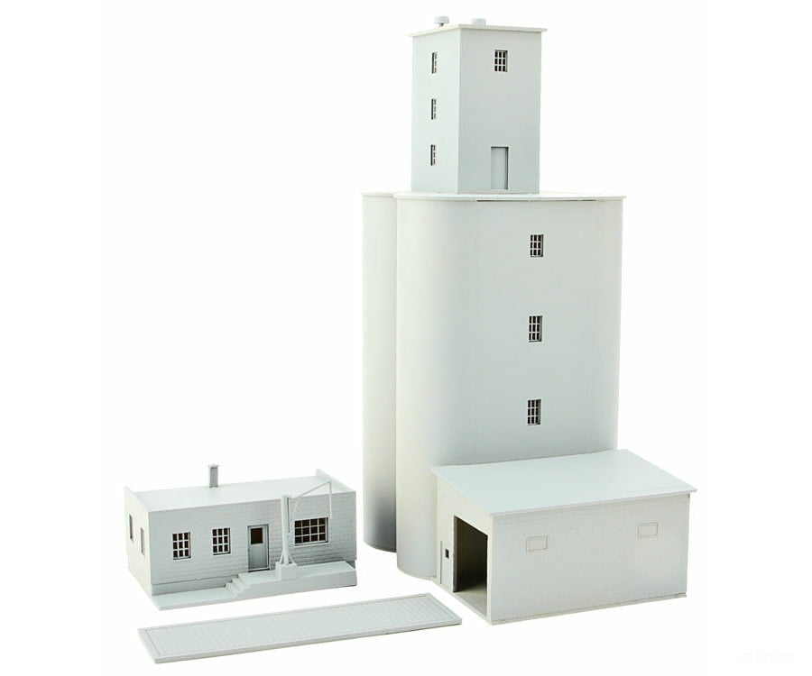 Walthers Cornerstone N 3860 Prairie Co-Op Elevator -- Kit Structures