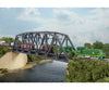 Walthers Cornerstone N 3870 Single-Track Arched Pratt Truss Bridge -- Kit - 14-3/32 X 2 3-1/2 35.7 5