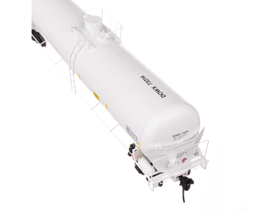 Walthers HO 100767 55’ Trinity Modified 30,145-Gallon Tank Car - Dow Chemical DOWX #73214 - Freight Cars