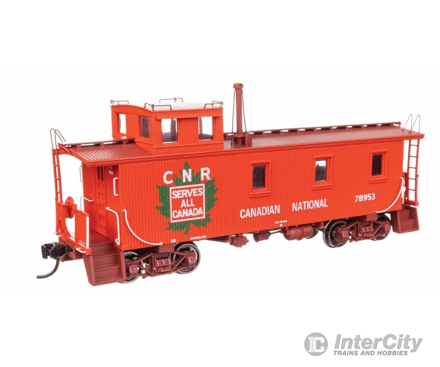 Walthers HO 103258 30’ GTW Style Wood Caboose with Offset Coupola - Ready To Run - Canadian National #78953 Freight Cars