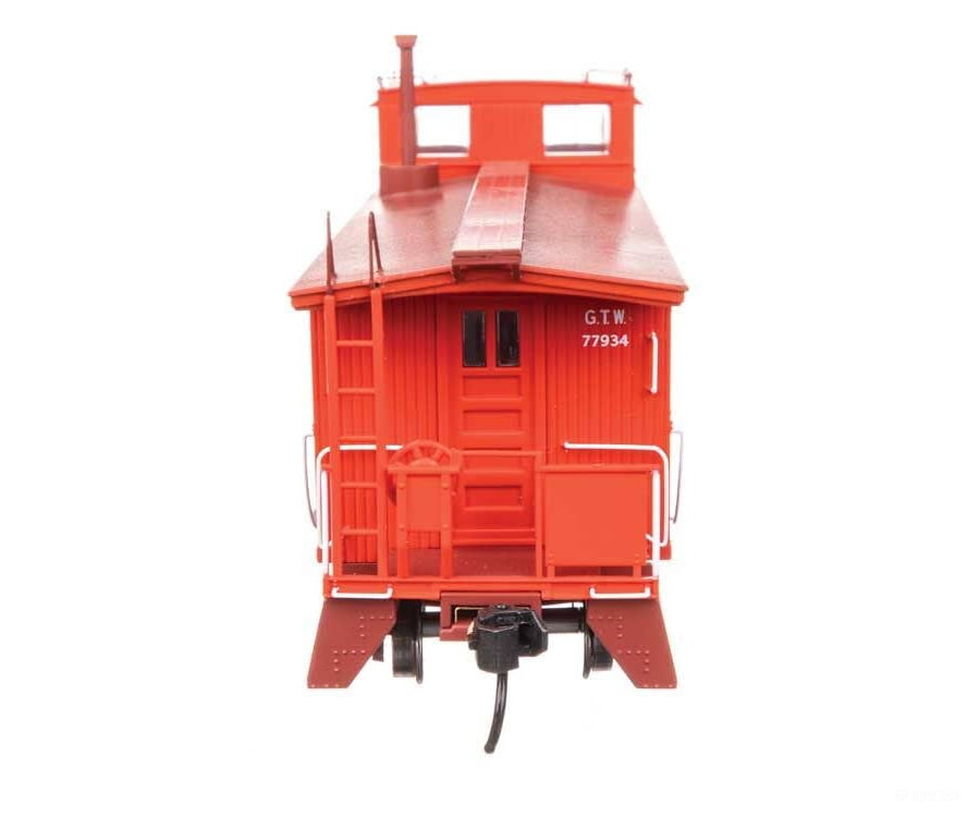 Walthers HO 103261 30’ GTW Style Wood Caboose with Offset Coupola - Ready To Run - Grand Trunk Western (Early) #77934