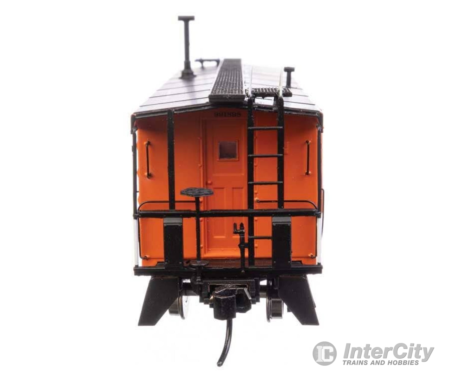 Walthers HO 103656 Milwaukee Road Rib Sided Caboose - Milwaukee Road #991898 (orange black; oil stove) Freight Cars