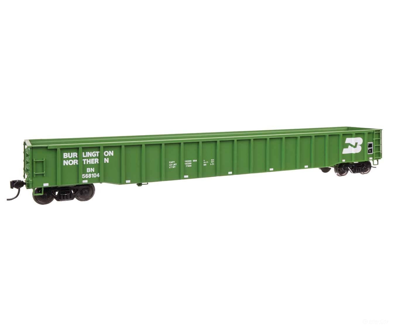 Walthers HO 105413 65’ Thrall Mill Gondola - Ready To Run - Burlington Northern #568104 - Freight Cars