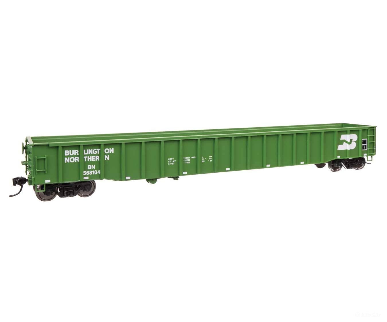 Walthers HO 105413 65’ Thrall Mill Gondola - Ready To Run - Burlington Northern #568104 - Freight Cars