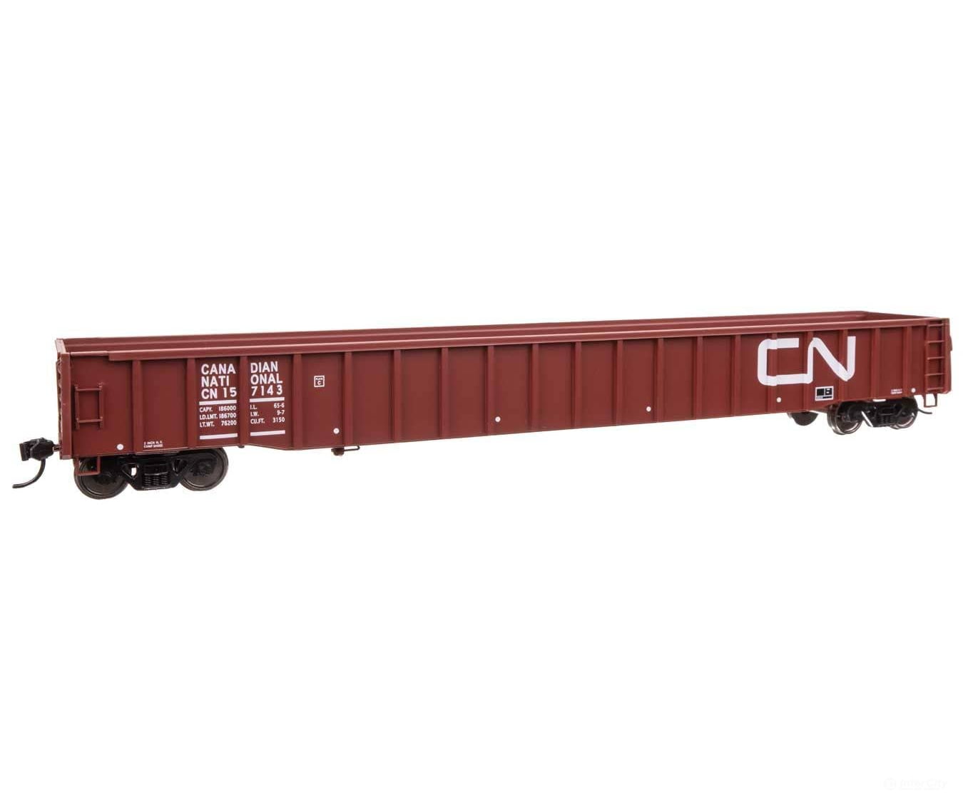 Walthers HO 105415 65’ Thrall Mill Gondola - Ready To Run - Canadian National #157143 - Freight Cars
