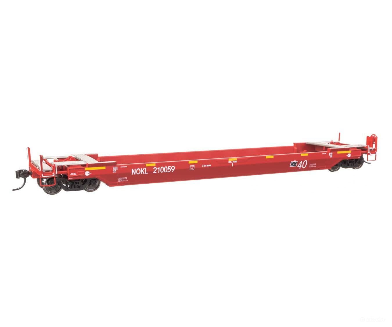 Walthers HO 109137 Gunderson Rebuilt All-Purpose 40’ Well Car - Ready-To-Run - Northwestern Oklahoma Railroad (red)