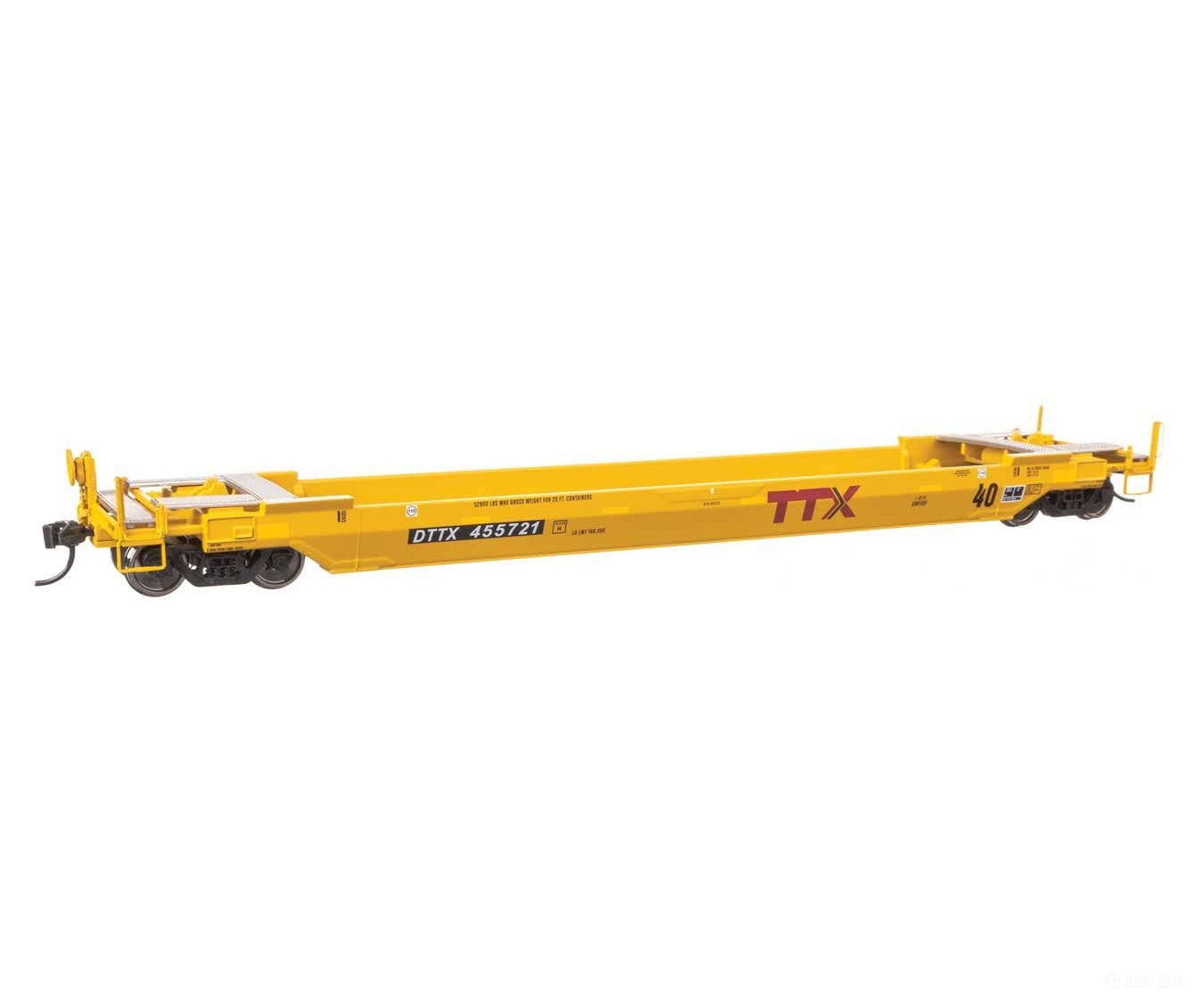 Walthers HO 109139 Gunderson Rebuilt All-Purpose 40’ Well Car - Ready-To-Run - DTTX #455721 - Freight Cars