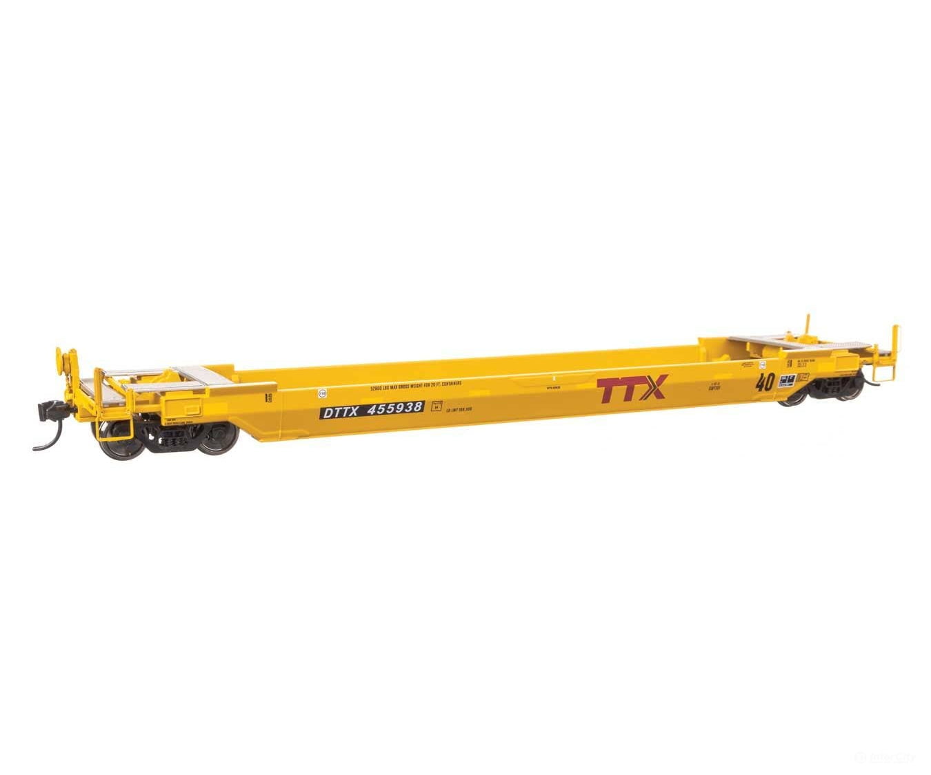 Walthers HO 109140 Gunderson Rebuilt All-Purpose 40’ Well Car - Ready-To-Run - DTTX #455938 - Freight Cars
