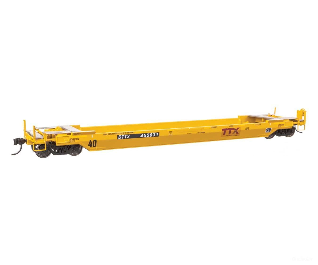 Walthers HO 109150 Gunderson Rebuilt All-Purpose 40’ Well Car - Ready-To-Run - DTTX (Patched) #455631 - Freight Cars