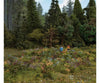 Walthers Ho 1096 Assorted Wildflowers - Set Of 250 Pieces Green Yellow Blue And White Plus Heather