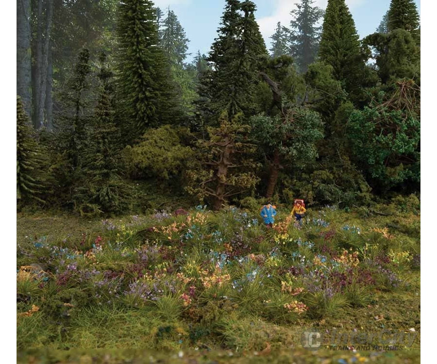 Walthers Ho 1096 Assorted Wildflowers - Set Of 250 Pieces Green Yellow Blue And White Plus Heather