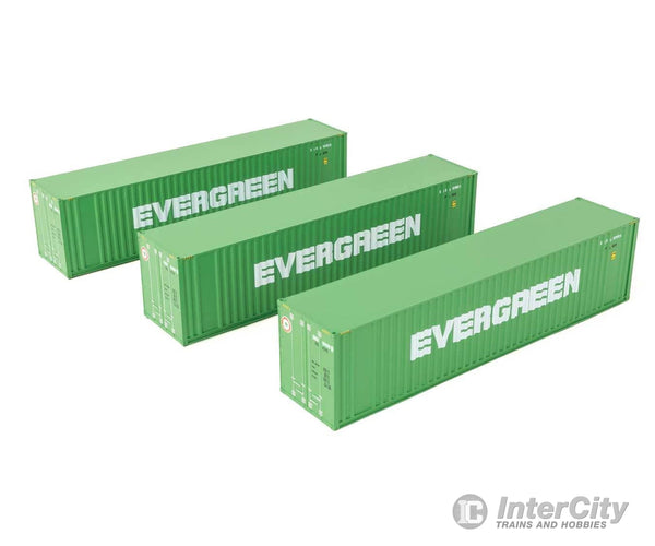 Walthers HO 18200 40’ Flat Panel Container - 3-Pack - Evergreen Freight Loads & Containers