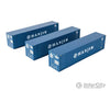 Walthers HO 18201 40’ Flat Panel Container - 3-Pack - Hanjin Freight Loads & Containers
