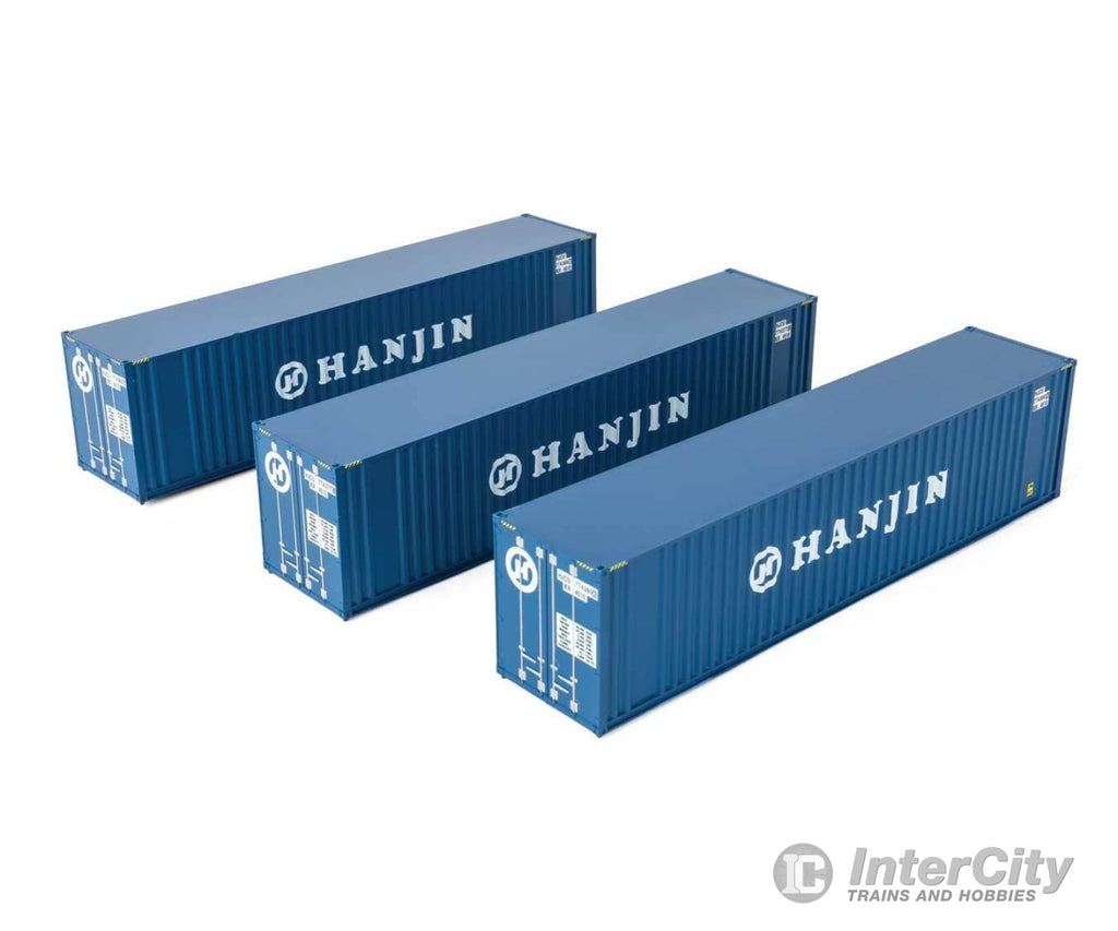 Walthers HO 18201 40’ Flat Panel Container - 3-Pack - Hanjin Freight Loads & Containers