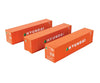 Walthers HO 18203 40’ Flat Panel Container - 3-Pack - Hyundai Freight Loads & Containers