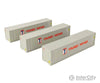 Walthers HO 18205 40’ Flat Panel Container - 3-Pack - Yang Ming Freight Loads & Containers