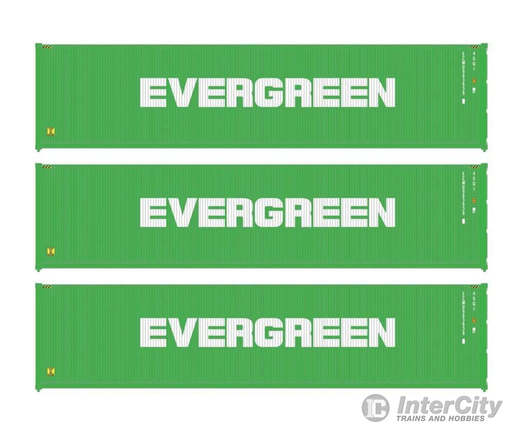 Walthers HO 18250 40’ Fully Corrugated Container - 3-Pack - Evergreen Freight Loads & Containers