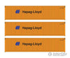 Walthers HO 18252 40’ Fully Corrugated Container - 3-Pack - HAPAG-LIOYD Freight Loads & Containers