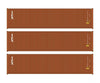 Walthers HO 18255 40’ Fully Corrugated Container - 3-Pack - TEX Freight Loads & Containers