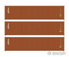 Walthers HO 18255 40’ Fully Corrugated Container - 3-Pack - TEX Freight Loads & Containers