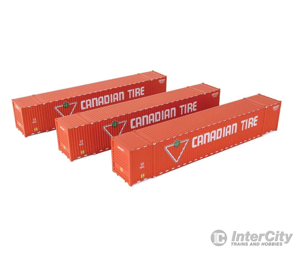 Walthers HO 18500 53’ Singamas Corrugated Side Container - 3-Pack - Canadian Tire Freight Loads & Containers