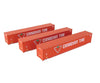 Walthers HO 18500 53’ Singamas Corrugated Side Container - 3-Pack - Canadian Tire Freight Loads & Containers