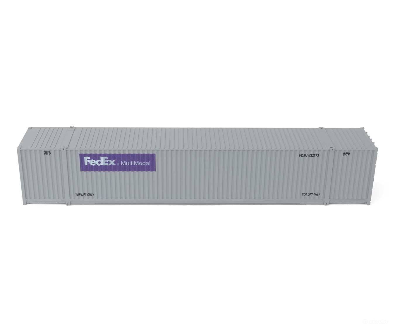Walthers HO 18503 53’ Singamas Corrugated Side Container - 3-Pack - Fed Ex Freight Loads & Containers