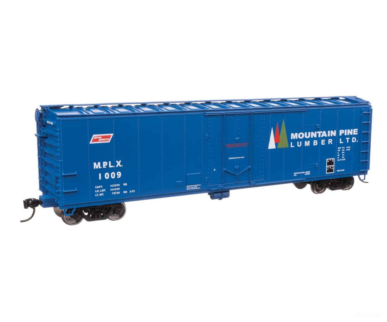 Walthers HO 2863 50’ PC&F Insulated Boxcar - Mountain Pine Lumber #1009 - Freight Cars