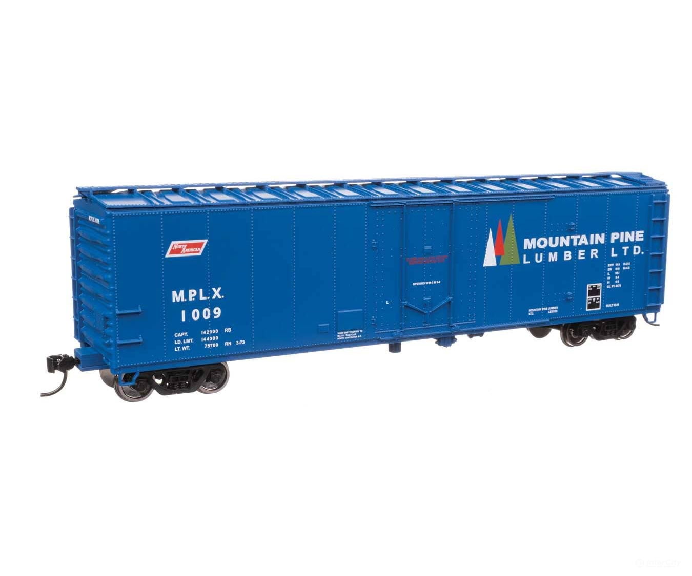 Walthers HO 2863 50’ PC&F Insulated Boxcar - Mountain Pine Lumber #1009 - Freight Cars