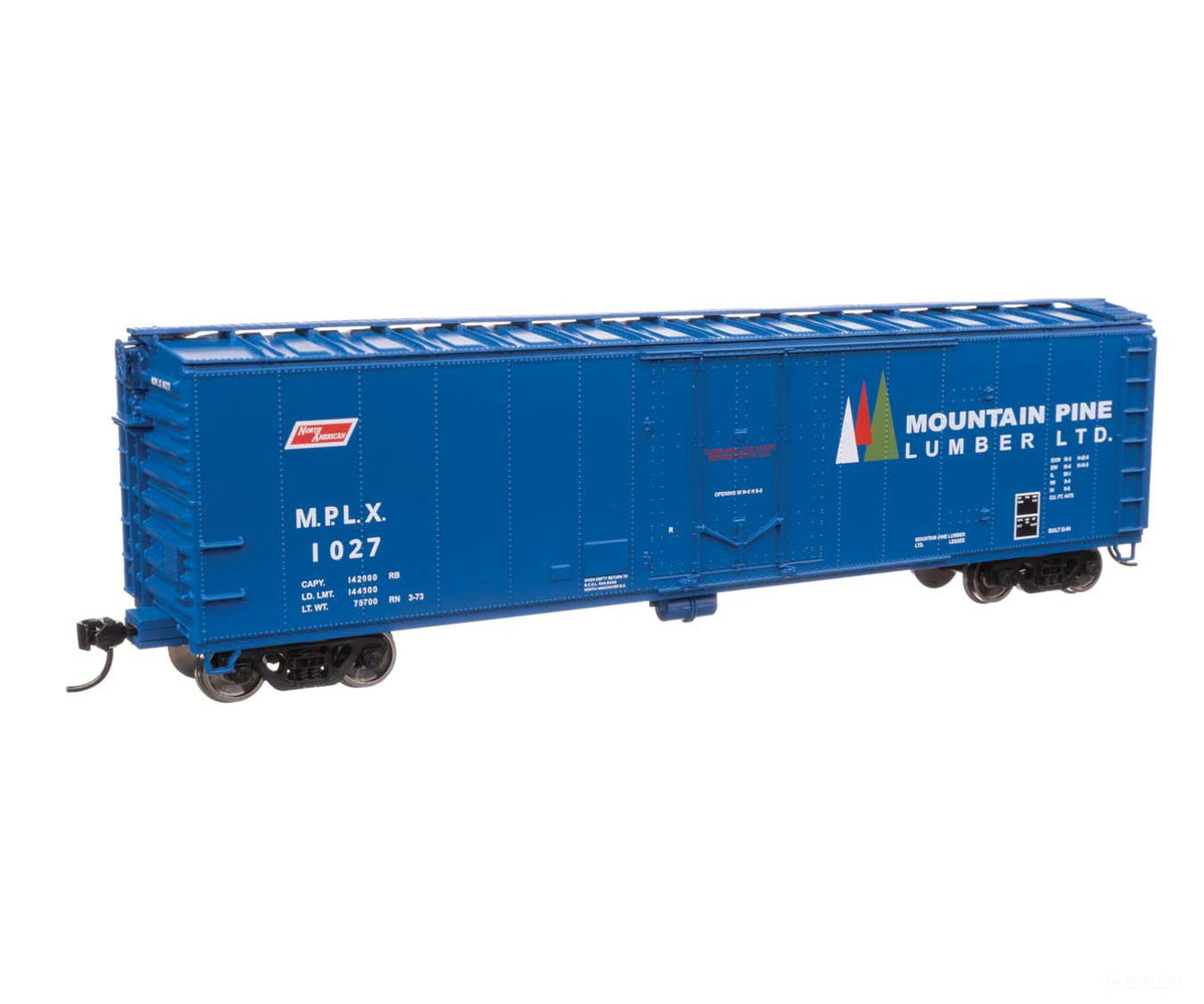 Walthers HO 2864 50’ PC&F Insulated Boxcar - Mountain Pine Lumber #1027 - Freight Cars