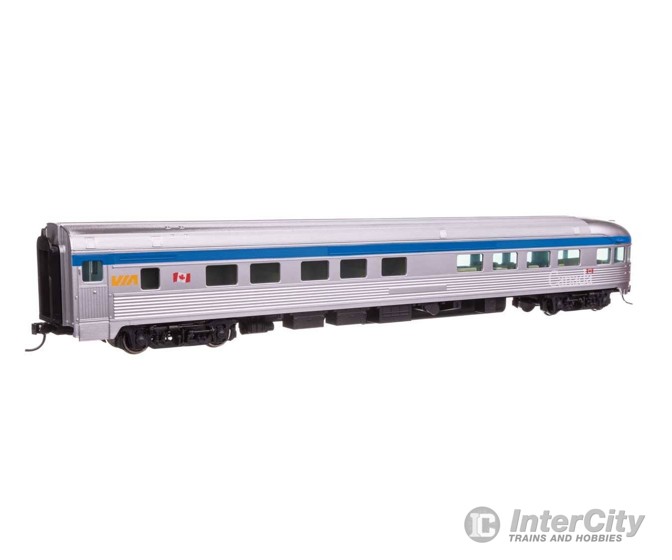 Walthers HO 30370 85’ Budd Observation - Ready To Run - VIA Rail Passenger Cars