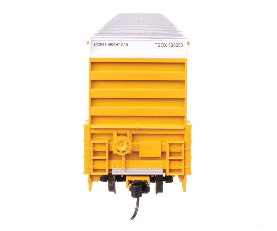 Walthers HO 3117 60’ High Cube Plate F Horizontal Post Boxcar - TTX TBOX #630053 (yellow black High Lettering) Freight
