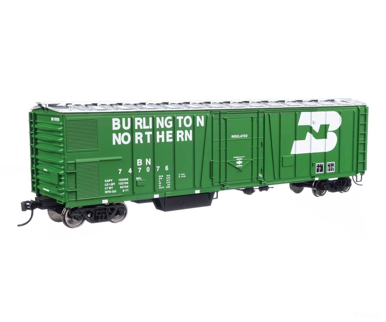 Walthers HO 3778 50’ AAR Mechanical Refrigerator Car - Ready-to-Run - Burlington Northern #747076 - Freight Cars