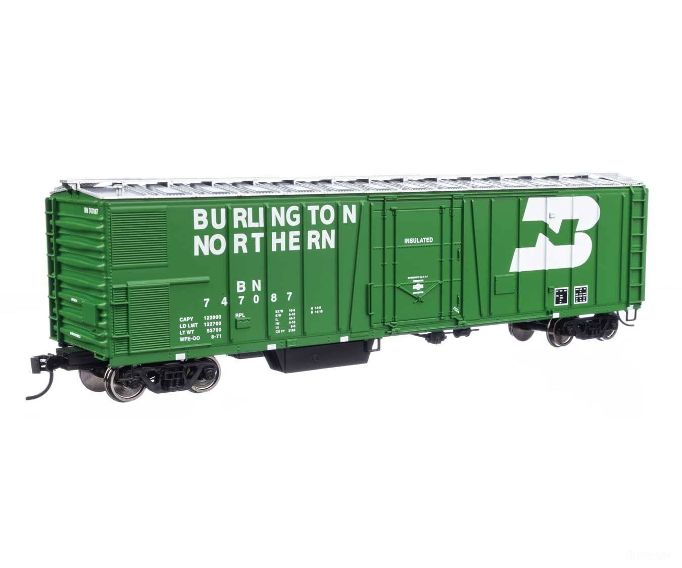 Walthers HO 3779 50’ AAR Mechanical Refrigerator Car - Ready-to-Run - Burlington Northern #747087 - Freight Cars