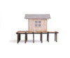 Walthers Ho 4110 Fisherman’s Shanty - Laser-Cut Wood Kit 3-9/64 X 1-1/2 2-1/8’’ 8 3.7 5.4Cm