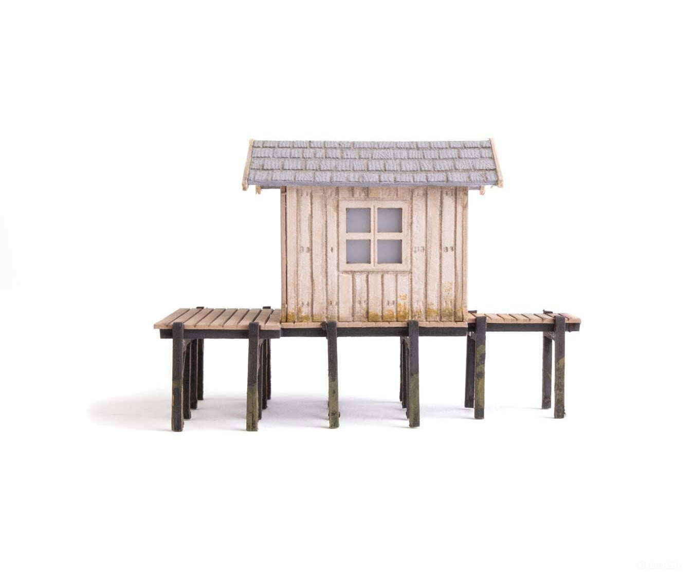 Walthers Ho 4110 Fisherman’s Shanty - Laser-Cut Wood Kit 3-9/64 X 1-1/2 2-1/8’’ 8 3.7 5.4Cm