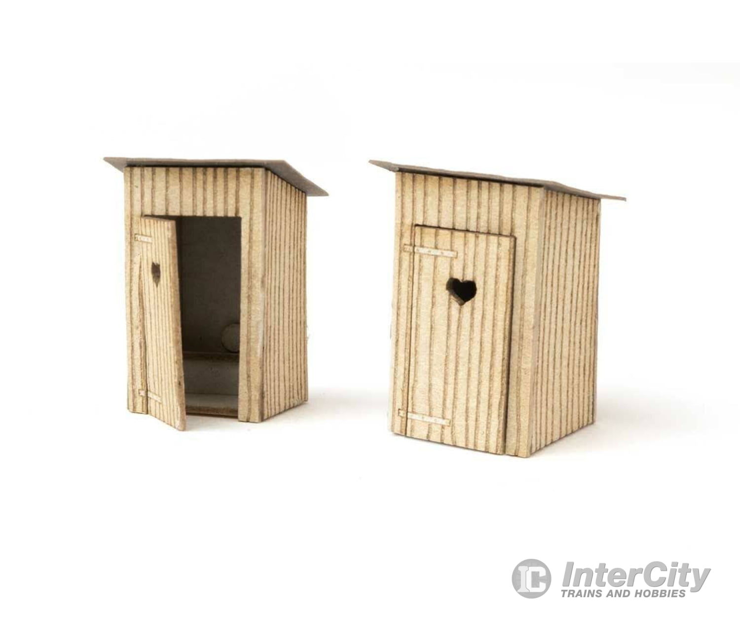 Walthers Ho 4112 Outhouse Pkg(2) - Laser-Cut Wood Kit Each 1/2 X 1’’ 1.4 1.5 2.7Cm Structures