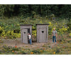 Walthers Ho 4112 Outhouse Pkg(2) - Laser-Cut Wood Kit Each 1/2 X 1’’ 1.4 1.5 2.7Cm Structures